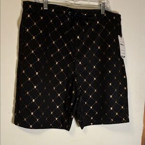 Drill Stylish Black and Gold Men's Shorts